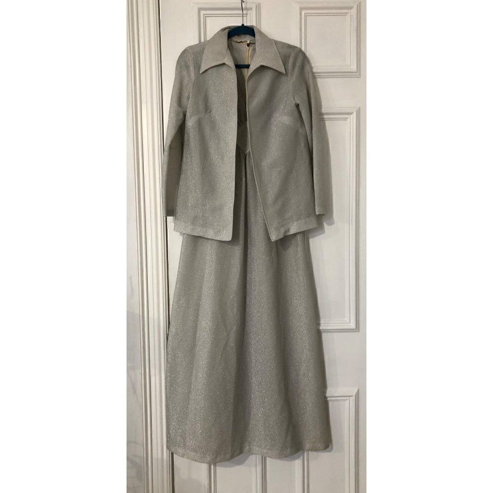 Vintage Elegant Miss Art Deco Style Evening Dress Woman Size 12